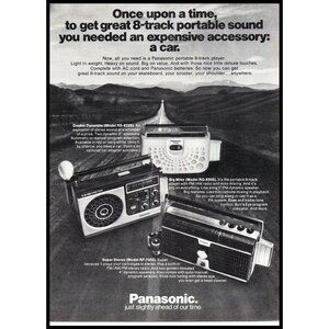 1976 Panasonic Double Dynamite RS-833S Vintage Print Ad Audiophile Wall Art 70s